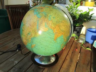 Antiker Glas Globus Columbus Duoerdglobus Mit Licht Bild