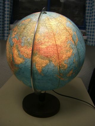 Globus Holzfuß Licht Lampe Leuchtglobus Jro Erde Weltkugel Erdglobus Erdball Bild