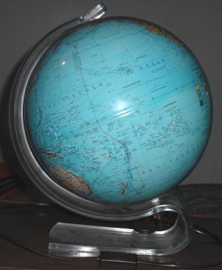 Sehr Seltener 70er Jahre Globus Mit Acrilfuß,  Pantonära.  Scan - Globe A/s Denmark Bild