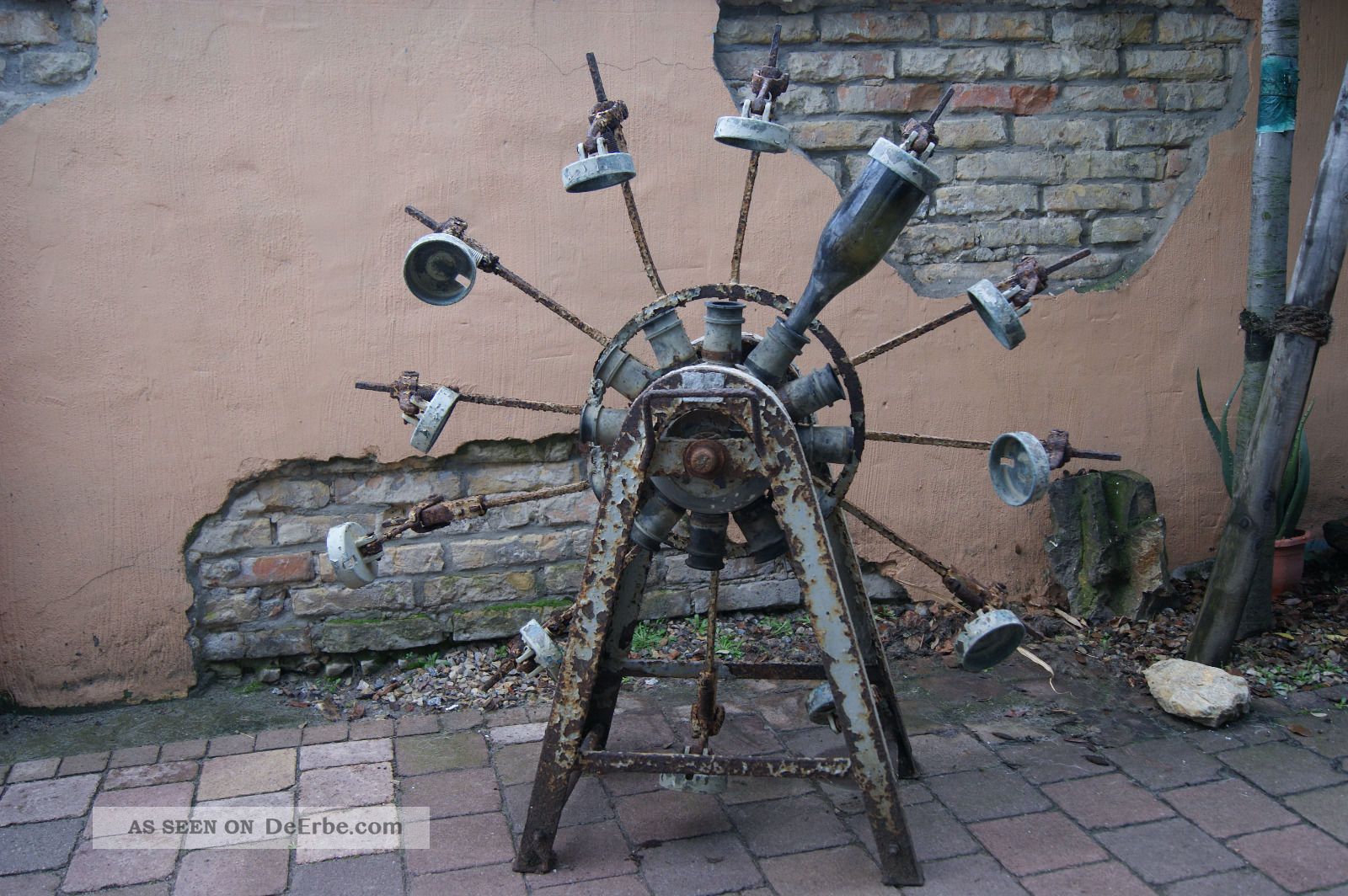 Maschine Antik Rost Industrie Loft Design Weinberg Flaschenspülung Shabby Chic Antike Bürotechnik Bild