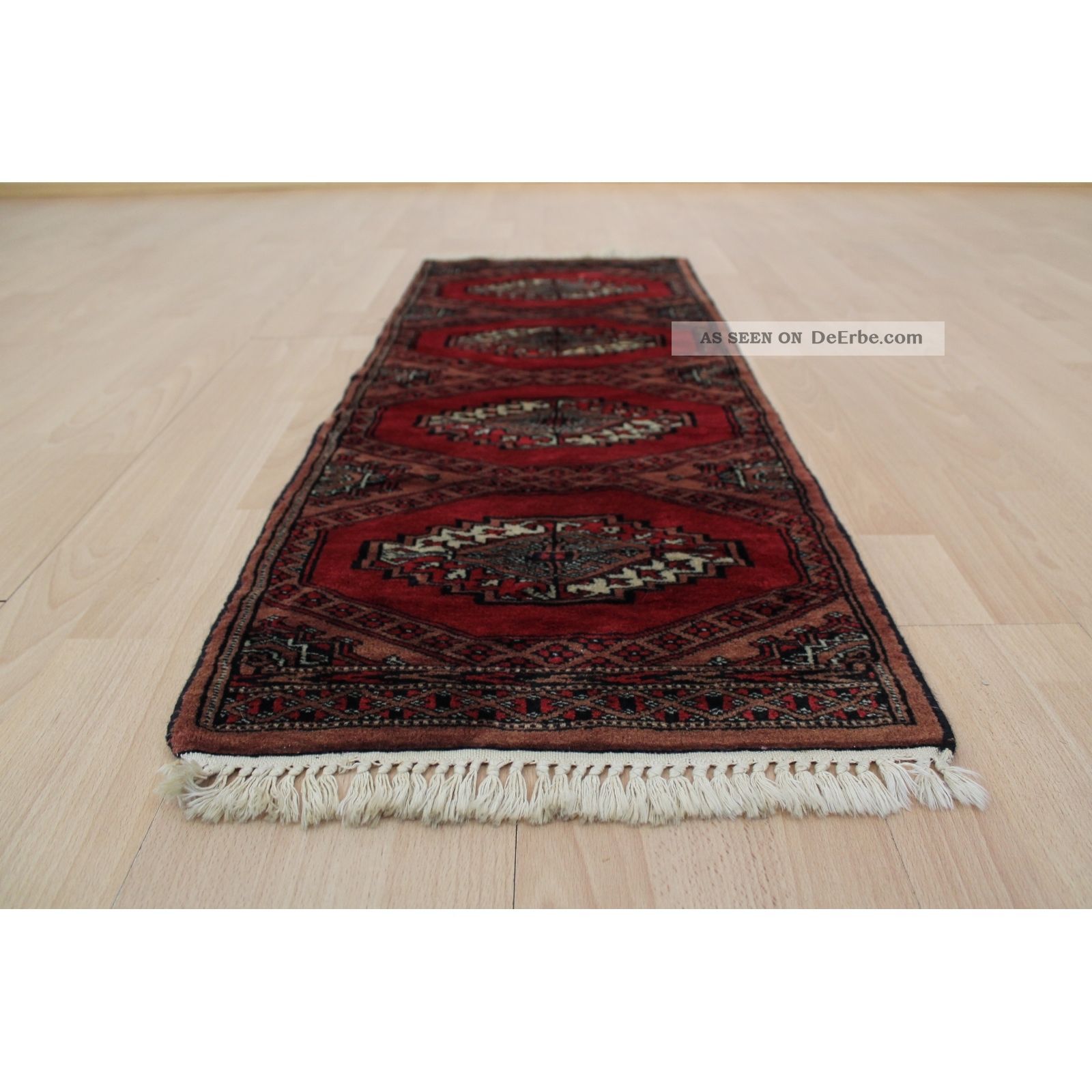 Prachtvoller Handgeknüpfter Orientteppich Buchara Yomut Tapis 125x47cm Rug 258 Teppiche & Flachgewebe Bild