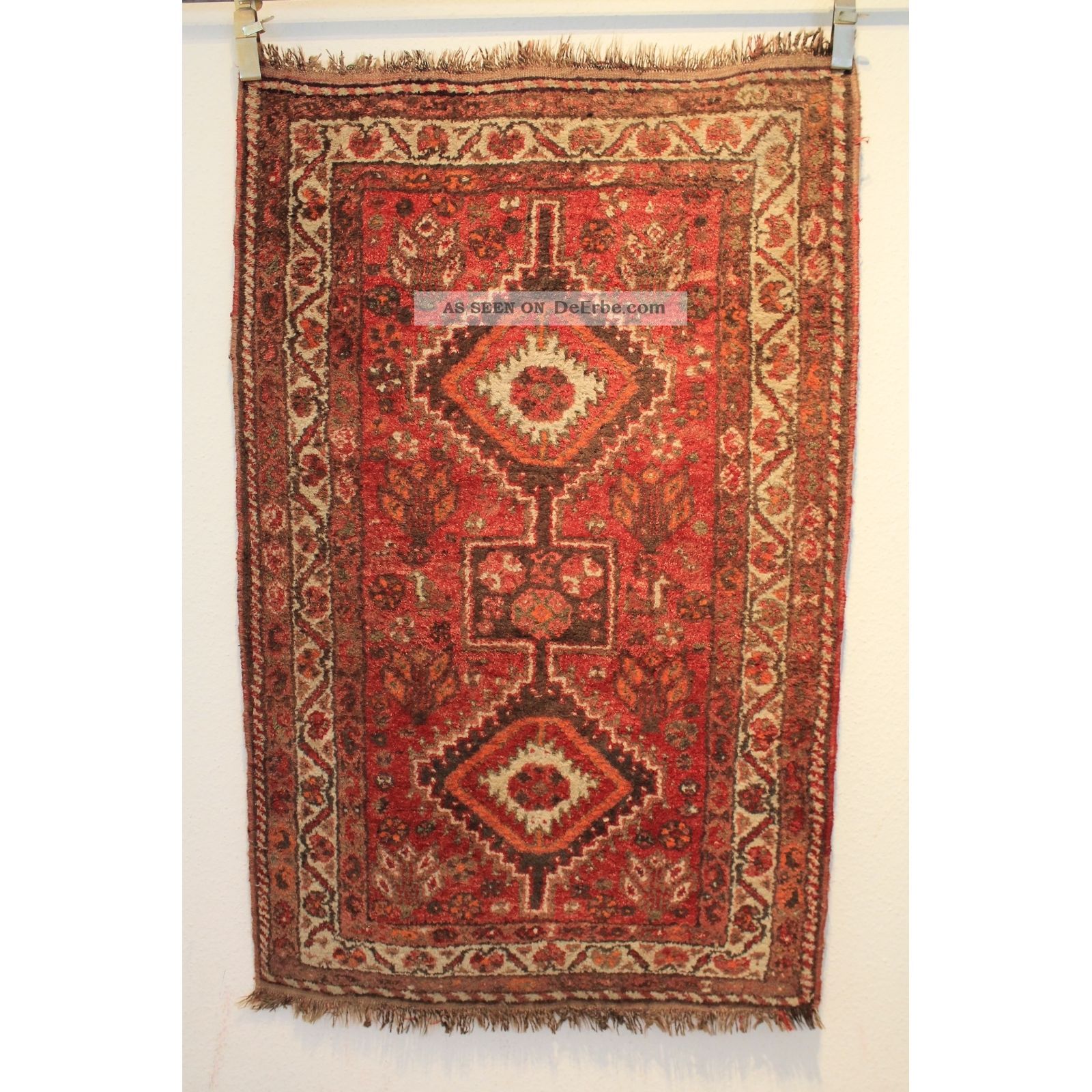 Alter Feiner Handgeknüpfter Orientteppich Kazak Pflanzenfarben 90x142cm Rug 237 Teppiche & Flachgewebe Bild