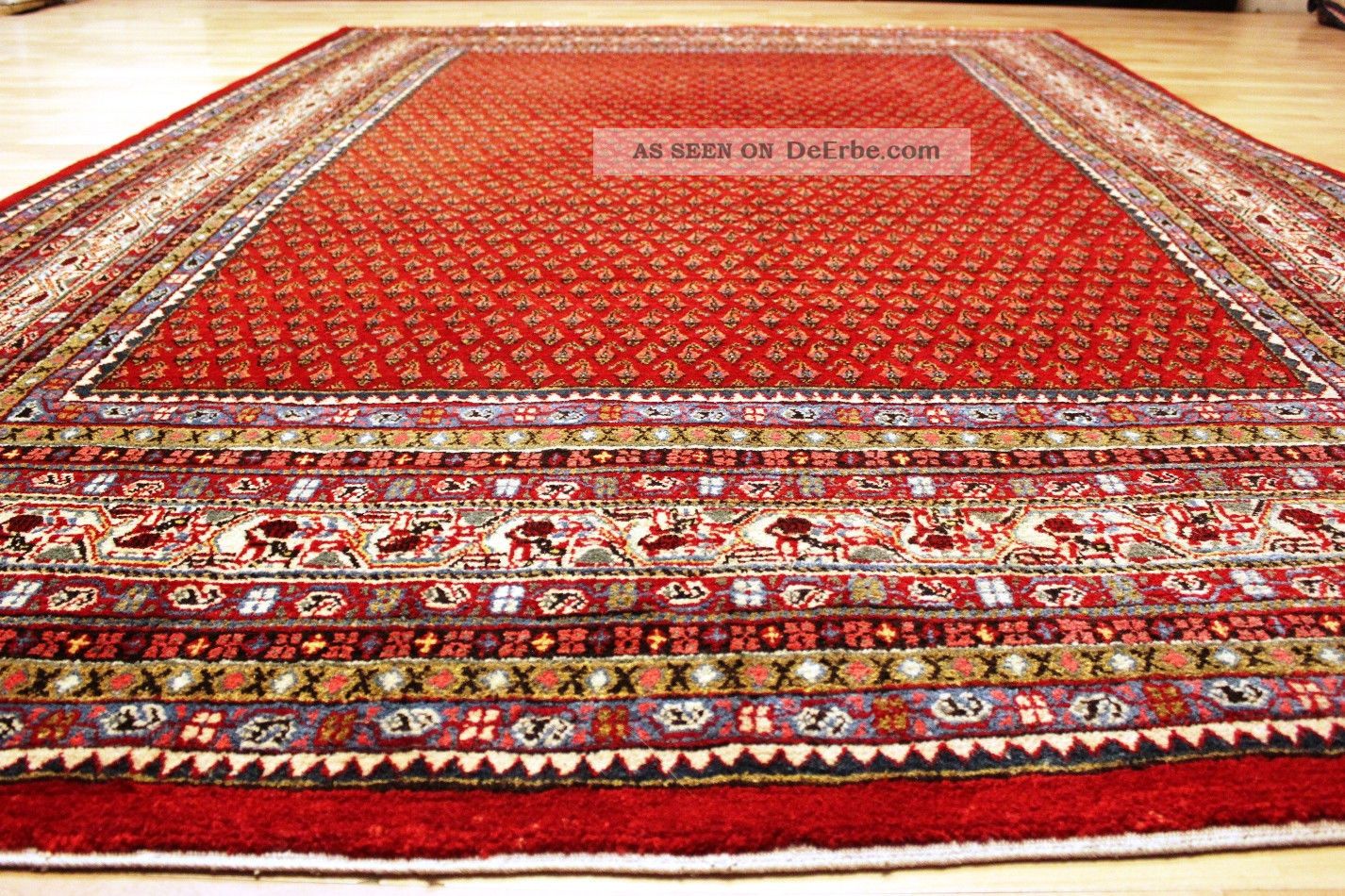 Handgeknüpfter Saruqh Mir Orient Top Nain Teppich Old Rug Carpet 325x220cm Teppiche & Flachgewebe Bild