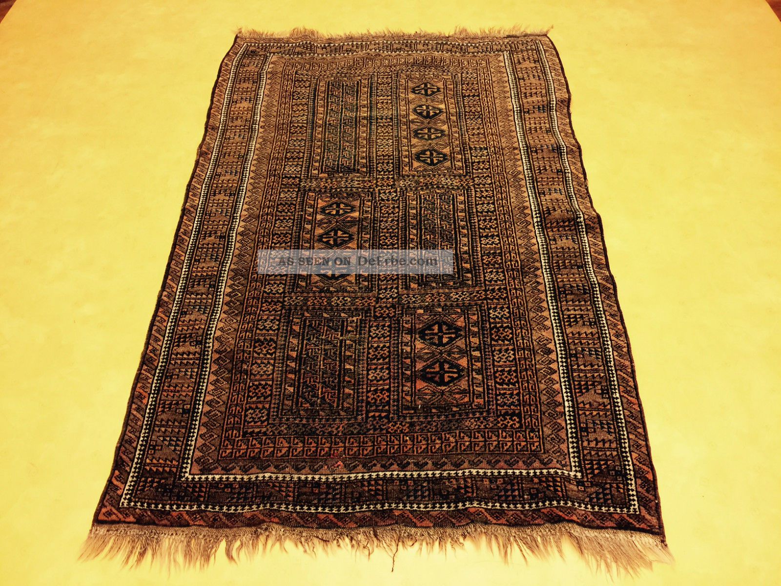 Antiker Belutsch Teppich 185x120cm Handgeknüpft Alt Alt Teppiche & Flachgewebe Bild