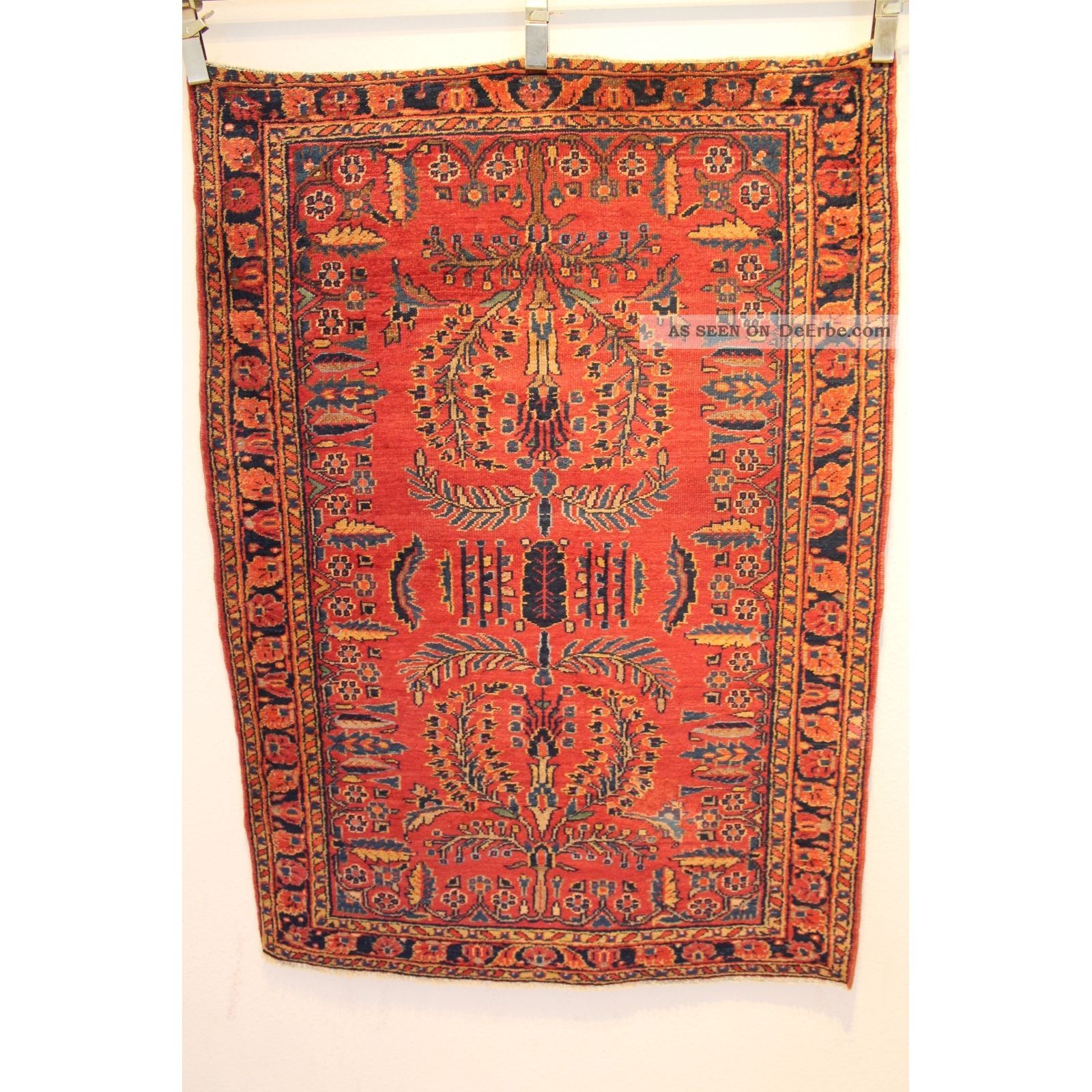 Antiker Handgeknüpfter Sammlerteppich Amerikanischer Us Teppich Reimport Carpet Teppiche & Flachgewebe Bild