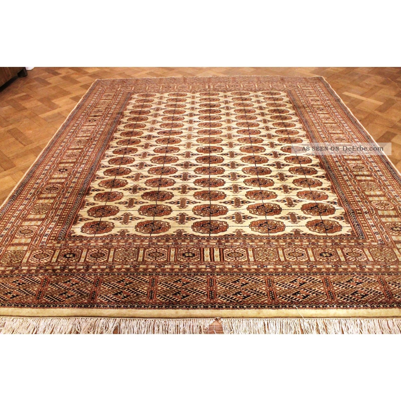 Prachtvoller Handgeknüpfter Perser Orientteppich Buchara Jomut 240x300cm Tappeto Teppiche & Flachgewebe Bild