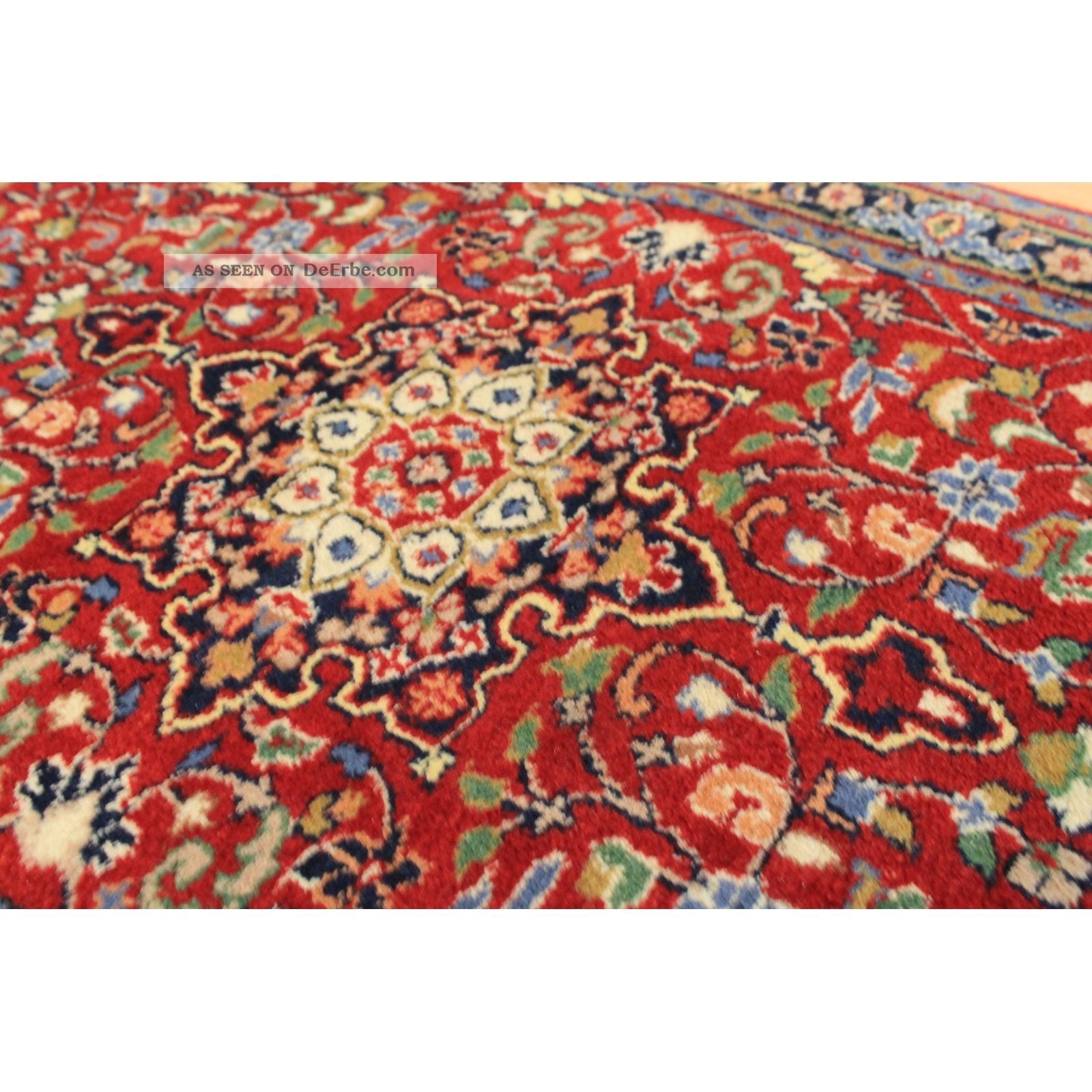 Wunderschöner Handgeknüpfter Orientteppich Rosen Kaschmir 140x70cm Tapis 2365 Teppiche & Flachgewebe Bild