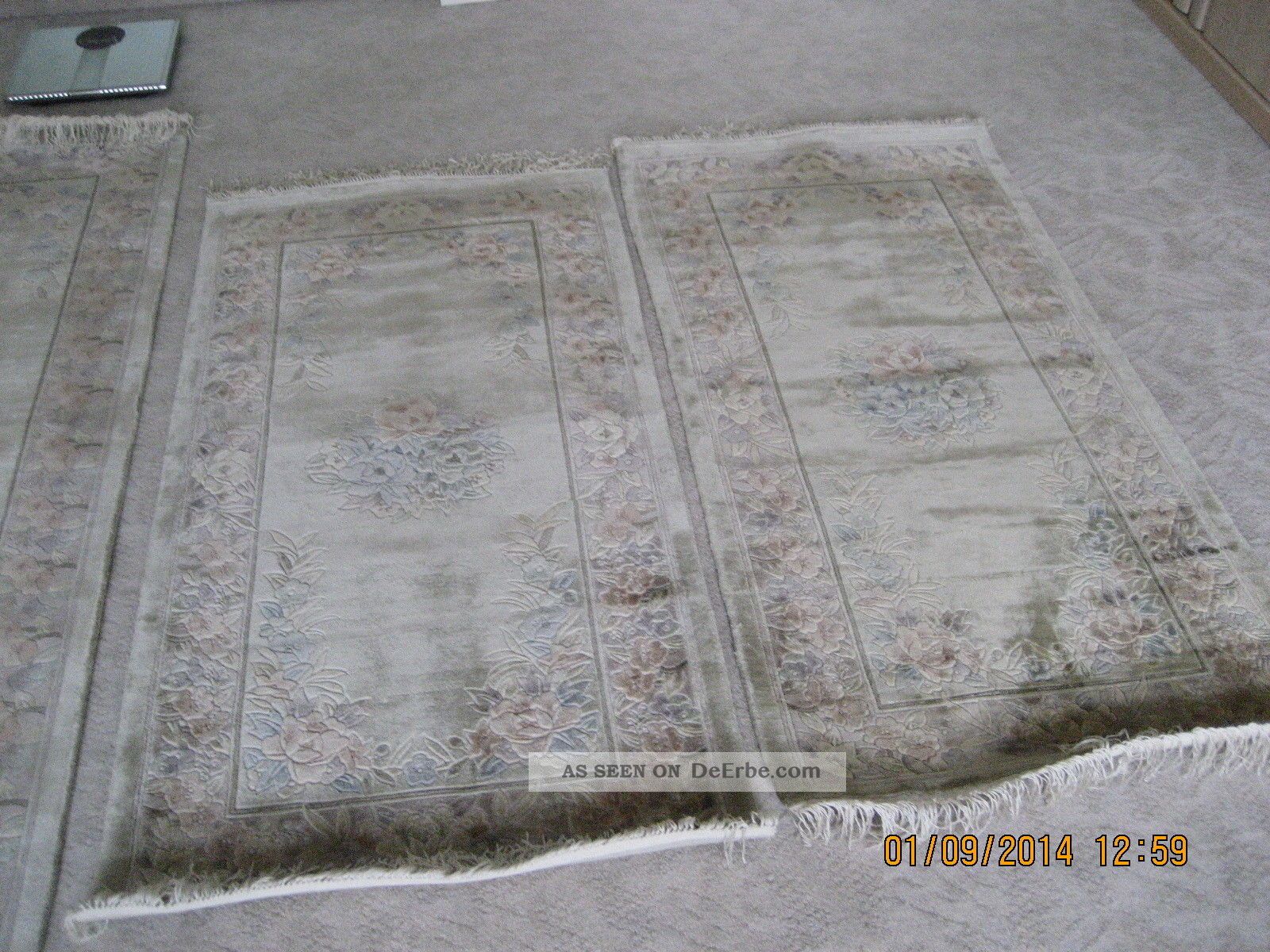 Chinesischer Seidenteppich,  Bettumrandung 2 Mal 70 Mal 140 Cm.  1 70 Mal 340 Cm Teppiche & Flachgewebe Bild