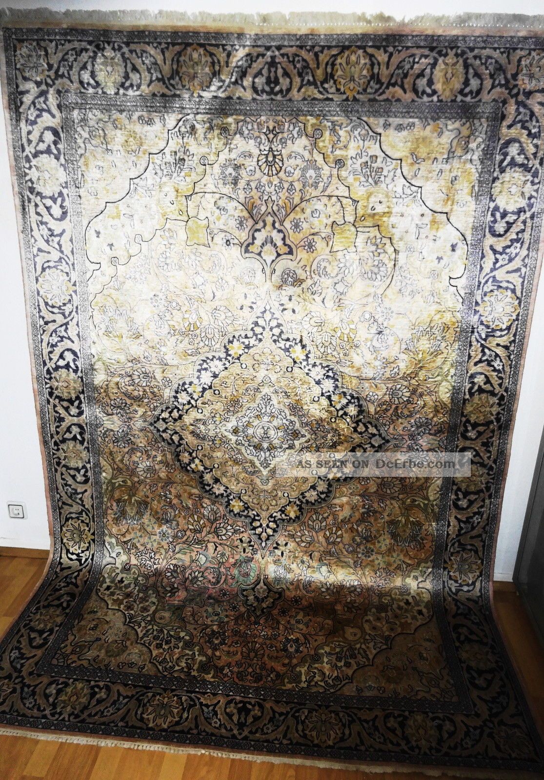 Königlicher Handgeknüpfter Kaschmirseide Palast Teppich Rug Tappeto Tapies,  Silk Teppiche & Flachgewebe Bild