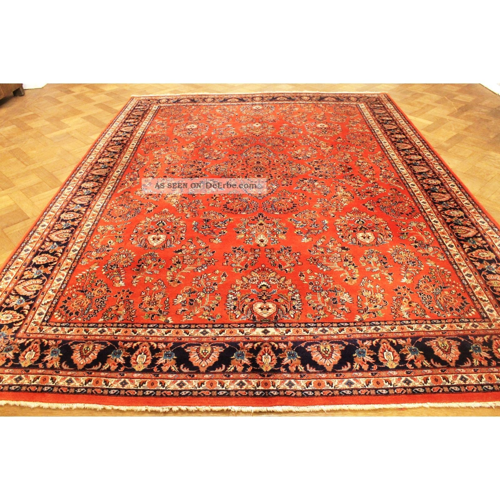Prachtvoller Handgeknüpfter Orient Perser Us Sa Rug Blumen Teppich 260x330cm Teppiche & Flachgewebe Bild
