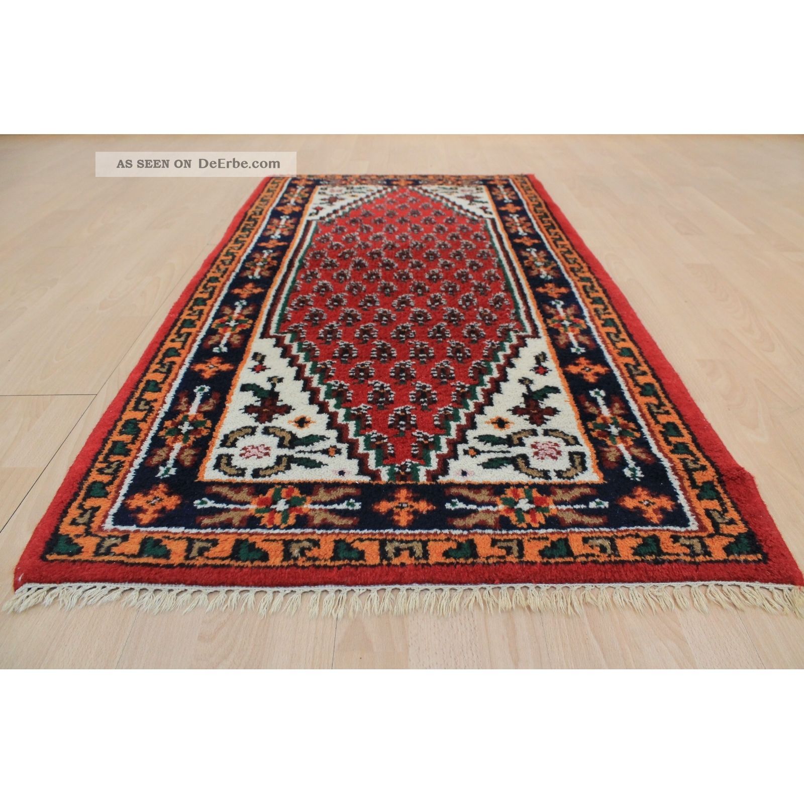 Wunderschöner Handgeknüpfter Orientteppich Mir Kaschmir Tappeto 80x160cm 221 Teppiche & Flachgewebe Bild