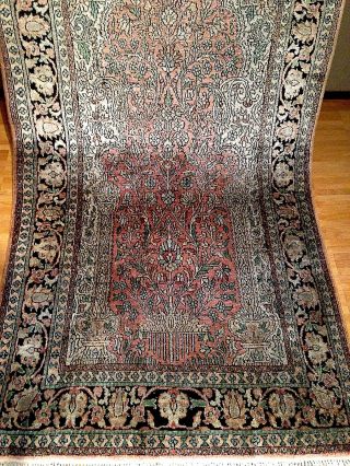 Handgeknüpft Natur Kaschmir Seide Silk 160x90 Cm Carpet Tappeto Tapis Top Bild