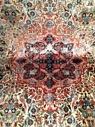 Teppich Handgeknüpft Natur Seide Kaschmir 300x190 Cm Carpet Tappeto Tapis Silk Bild