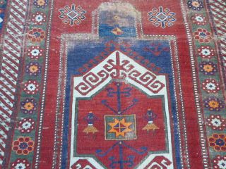 Antiker Kauksische Gebets Kasak Teppich 19jh Maße222x157cm Bild