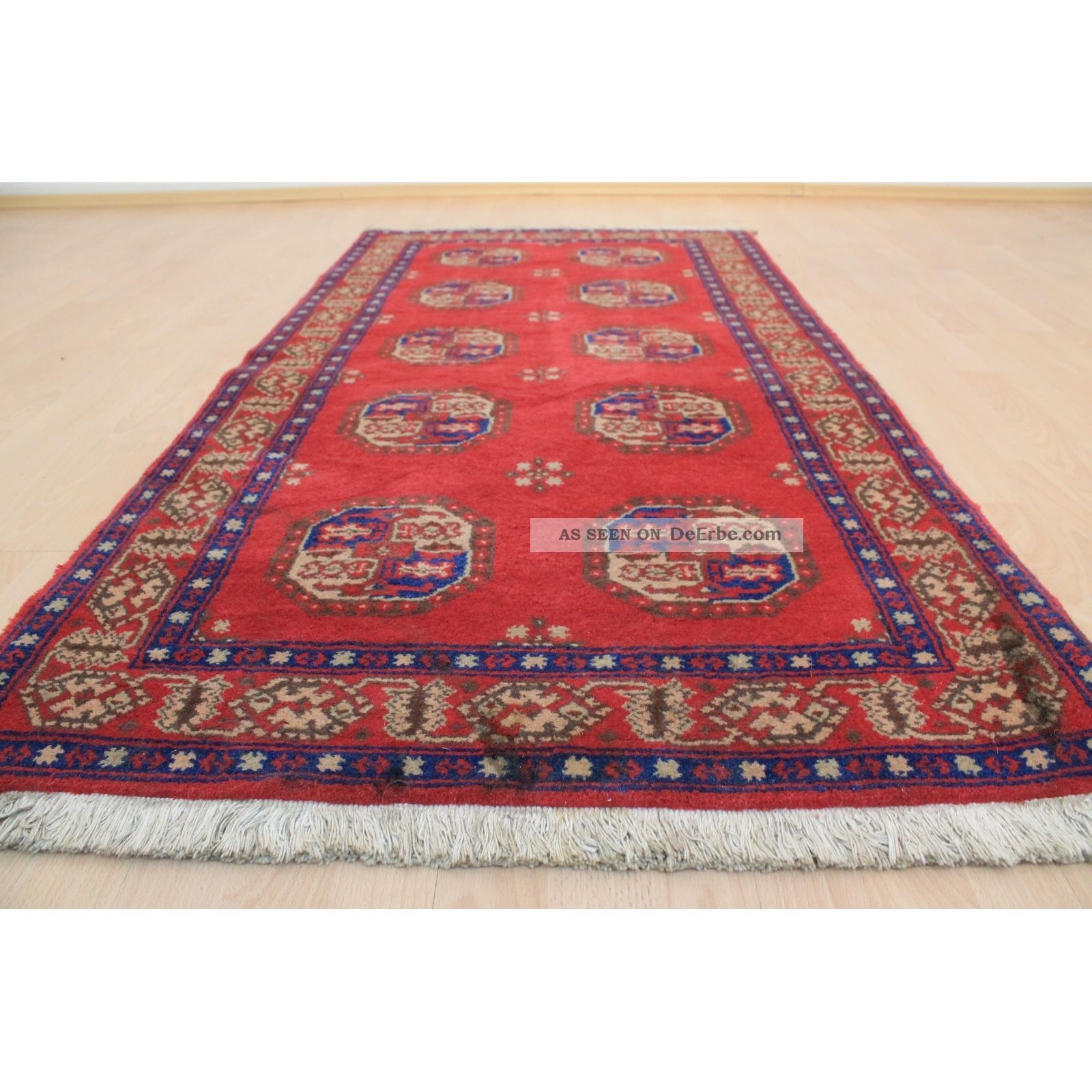 Prachtvoller Handgeknüpfter Orientteppich Buchara Carpet Tapis Rug 180x90cm 212 Teppiche & Flachgewebe Bild