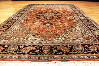 Feiner Kaschmir Seidenteppich 247x158cm Orient 3619 Carpet Rug Seta Tapis Silk Bild