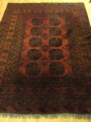 Orientteppich,  Teppich Alt,  Rug,  Afghan 295x235 S.  Antik Bild