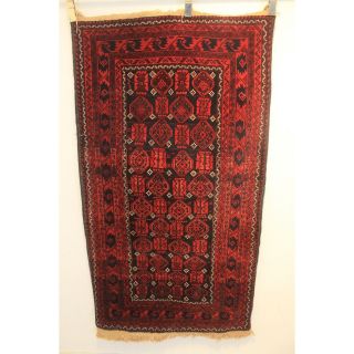 Schöner Alter Handgeknüpfter Orientteppich Belutsch Old Rug 90x170cm 117 Bild