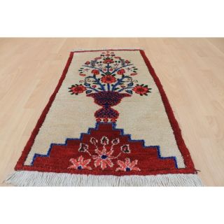 Prachtvoller Handgeknüpfter Orient Blumen Vasen Teppich Avsar 50x100cm 113 Bild
