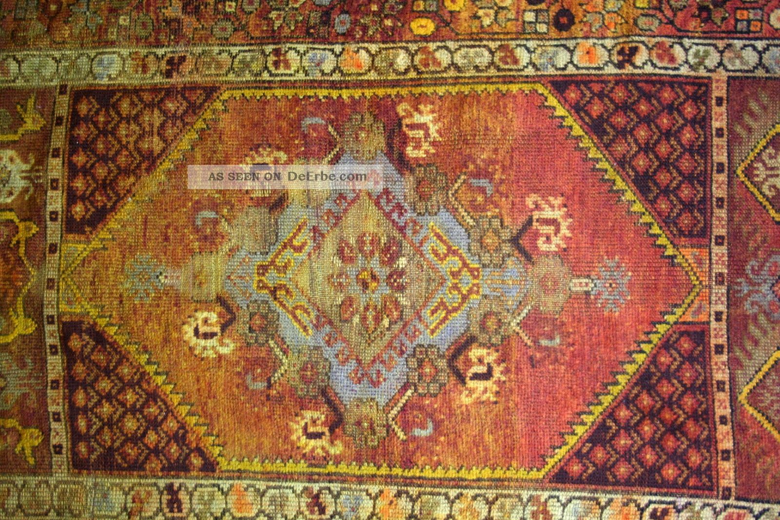 Orientteppich Anatol Antikes Fragment Um 1880 Nomadenteppich Zum Restaurieren Teppiche & Flachgewebe Bild