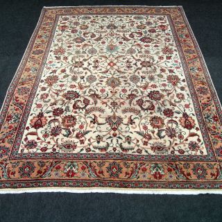 Alter Orient Teppich Floral Beige 385 X 288 Cm Perserteppich Old Carpet Tappeto Bild