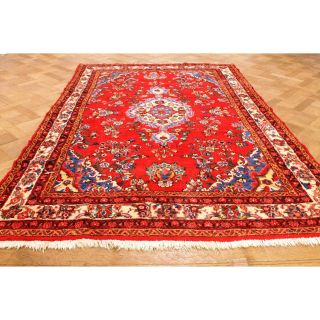 Wunderschöner Handgeknüpfter Perser Blumen Teppich Sa Ruq Carpet 300x200cm Rug Bild