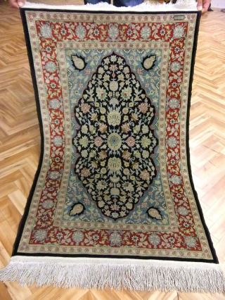 Orientteppich Teppich Hereke Türkei Seidenteppich 112x68 Signiert Fein Tip Top Bild