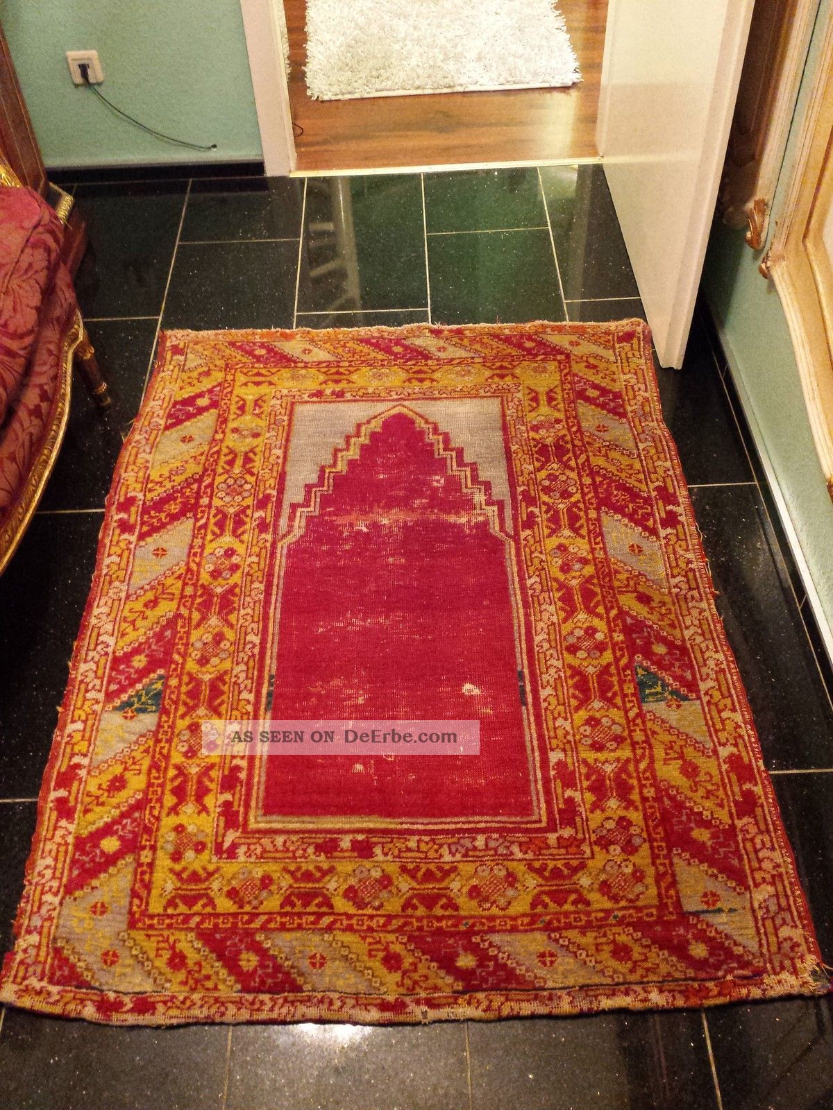 Antiker Gebetsteppich Anatolien Ca.  150 Jahre Alt Aus Nachlass Teppiche & Flachgewebe Bild