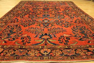 Antiker Alter Us Lilian 370x225cm Orient Jugendstil Teppich Carpet 3562 Tappeto Bild