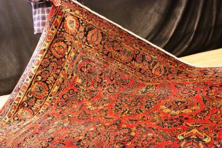 100 Jahre Antiker Amerikanischer Saruqh Reimport Orient Teppich Rug Carpet Kazak Bild