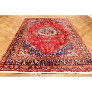Wunderschöner Edeler Handgeknüpfter Perser Blumen Teppich Sa Ruq Old Carpet Bild