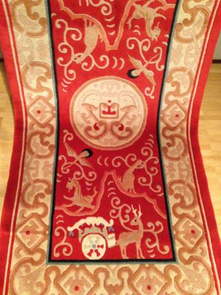 Nr3 Handgeknüpft Natur China Seide Silk 147x70 Cm Carpet Tappeto Tapis Top Bild