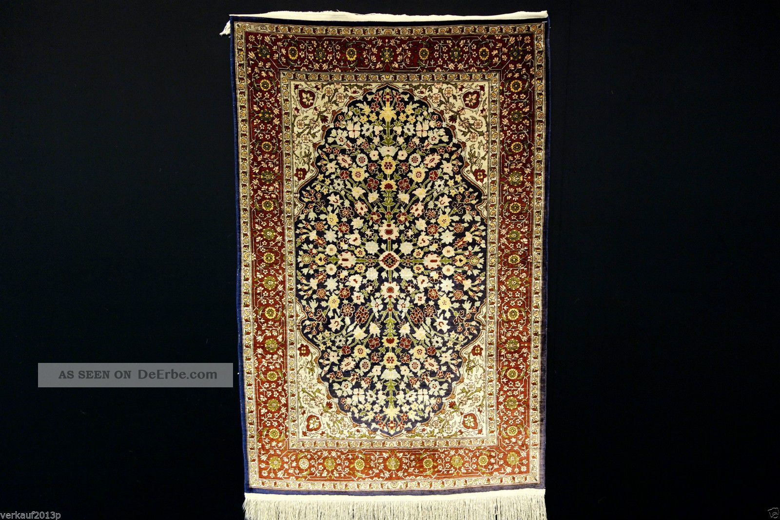 Türkischer Seiden Teppich Hereke,  Signiert 102cmx66cm Teppiche & Flachgewebe Bild