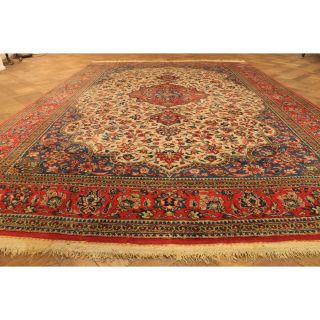 Prachtvoller Edeler Handgeknüpfter Perser Blumen Teppich Saruq Kork Carpet Top Bild