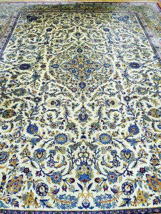 Handgeknüpfter Orient Perser Teppich Tapetto Carpet Kash Fein 420x312cm Kork Bild