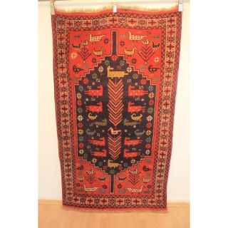 Wunderschöner Alter Handgeknüpfter Perser Orientteppich Schirwan 115x200cm 048 Bild