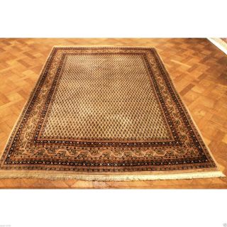 Schöner Handgeknüpfter Kashmir Mir Orient Blumen Teppich Carpet 205x300cm Tapis Bild