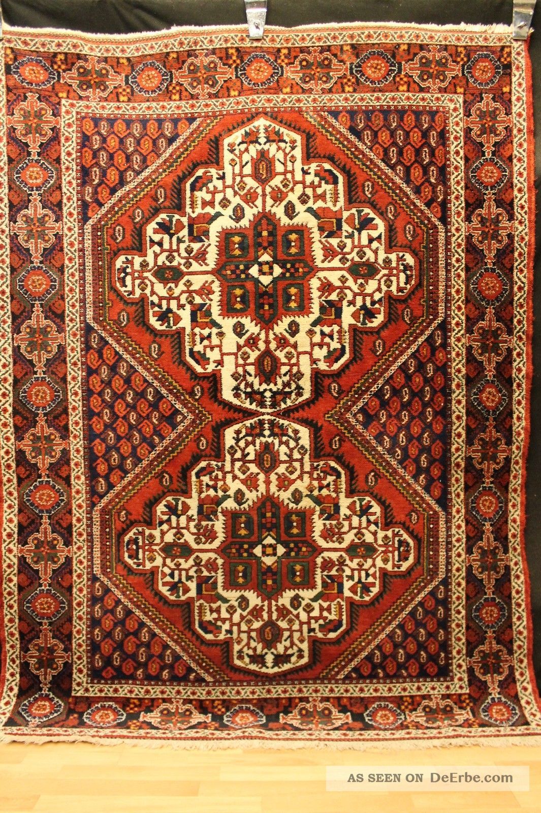 Alter Antiker Afschar Kazak 220x160 Orient Teppich Tappeto Carpet Schiraz 3454 Teppiche & Flachgewebe Bild