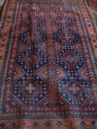 Antiker Orientteppich Teppich Mah Belutsch 130 X 86 Bild