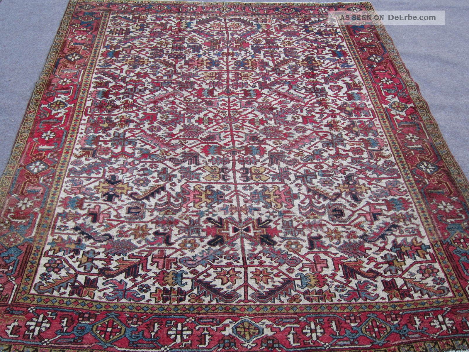 Antiker Perserteppich Heris / Heriz 294 X 257 Cm Antique Carpet,  Alfombra - 113 Teppiche & Flachgewebe Bild