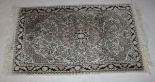 Ramin Orientteppich Tappeto Teppich Rug 97 Cm X 61 Cm Mit Staple Seide Bild