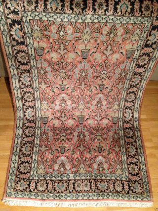 Teppich Handgeknüpft Seide Kaschmir 125x78 Cm Carpet Tappeto Tapis Bild