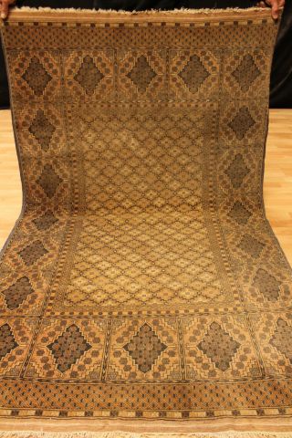 Selten Alter Afghan Mit Seide Ca.  195x118cm Orient Teppich Carpet Tappeto 3516 Bild
