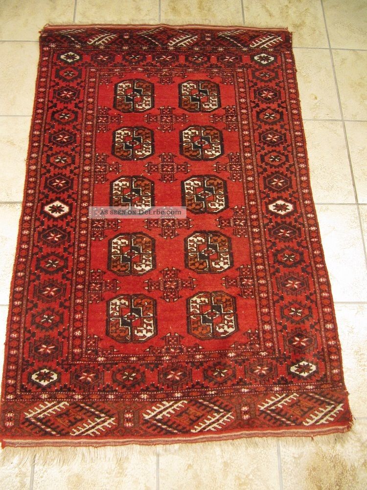 Sehr Schöner Antiker Buchara Orientteppich 143x92cm Antique Buchara Oriental Rug Teppiche & Flachgewebe Bild