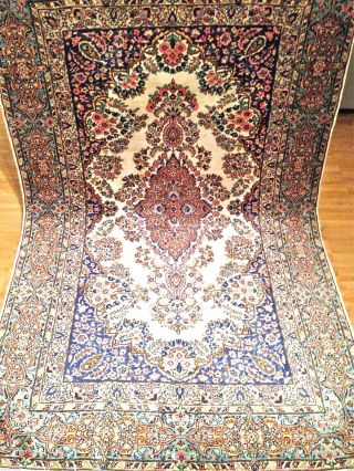Teppich 100 Handgeknüpft Hereke Kayseri 203x126 Cm Carpet Tappeto Tapis Bild