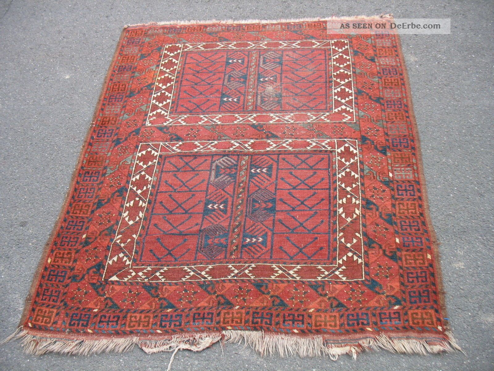 Antiker Engsi Aus Turkmenistan Ca,  170 X 140 Cm Teppiche & Flachgewebe Bild