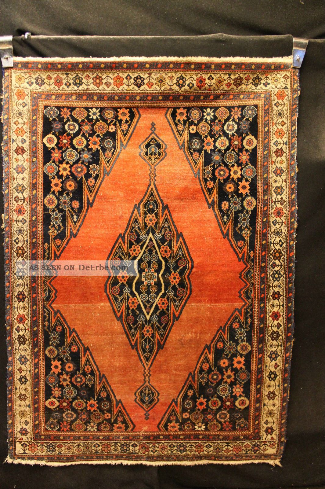 Blumen Hamedan Medallion 180x130cm Brücke Carpet Orient Teppich Tappeto 3512 Teppiche & Flachgewebe Bild