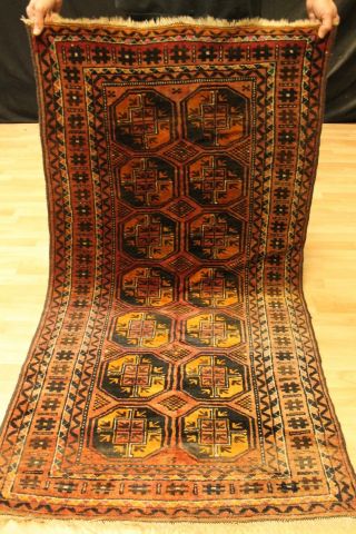 Alter Afghan Buchara 185x67cm Orient Teppich Carpet Tappeto Tapis Afghan 3476 Bild