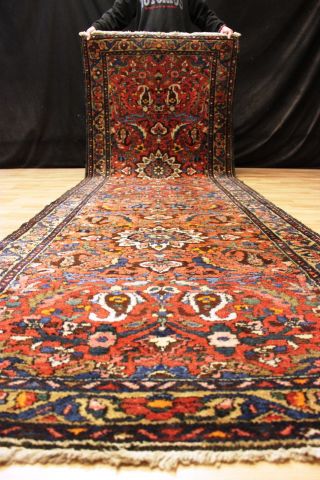 60 Jahre Antiker Bachtiar / Kazak LÄufer Orient Teppich Rug Carpet 320x104cm Bild
