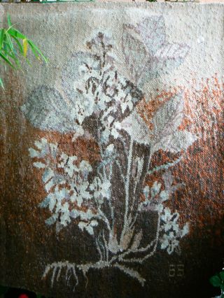 Wandteppich Gobelin Kelim Heilpflanze - Motiv 102x79 Handgewebt Wolle Bild